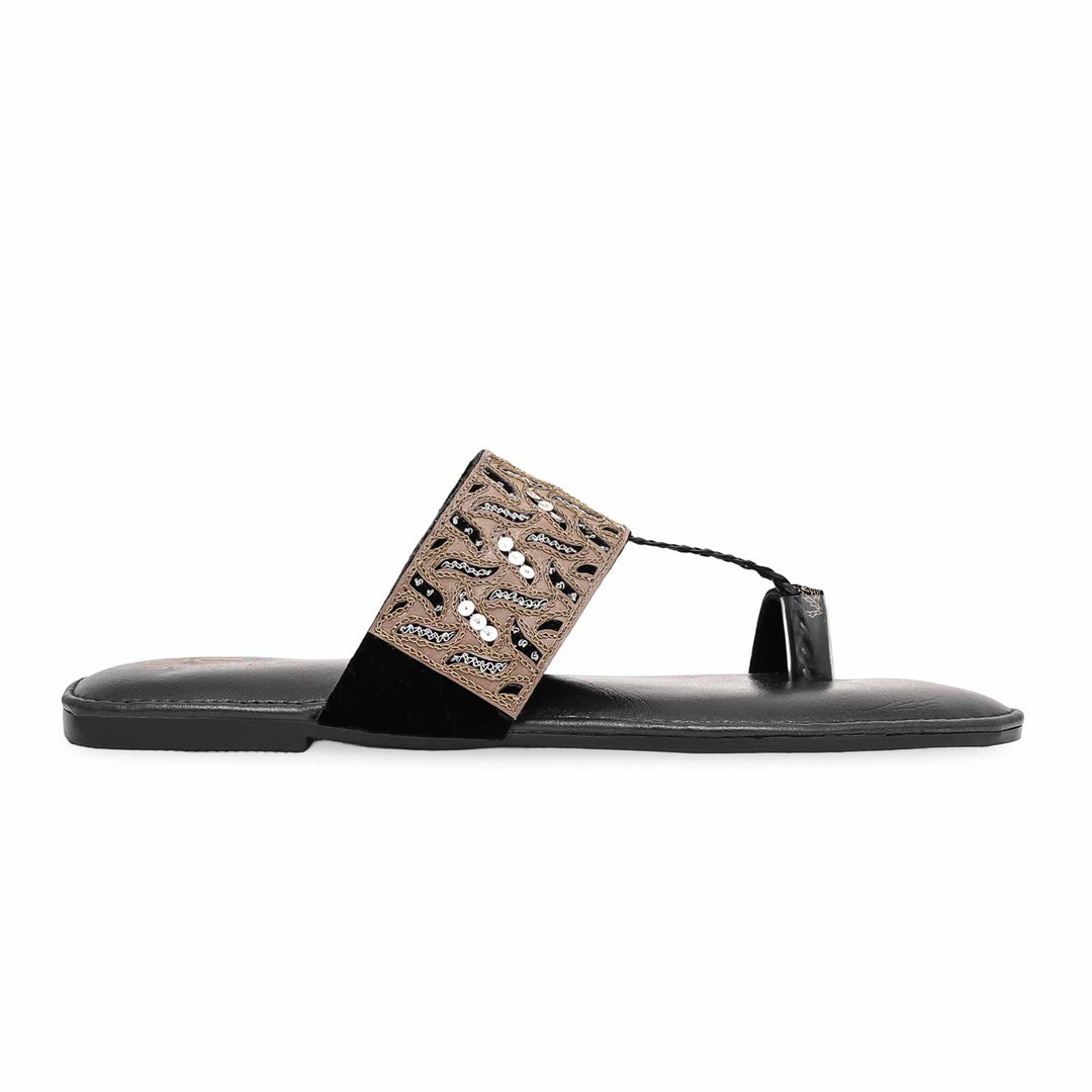 Black Ethnic Chappal EC0179