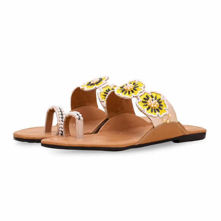 Yellow Ethnic Chappal EC0205