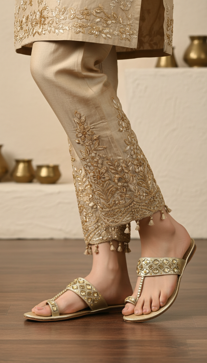 Golden Fancy Chappal EC0212