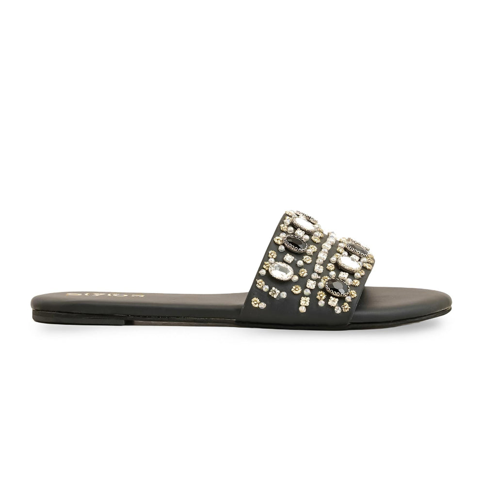 Black Fancy Slipper EC0217