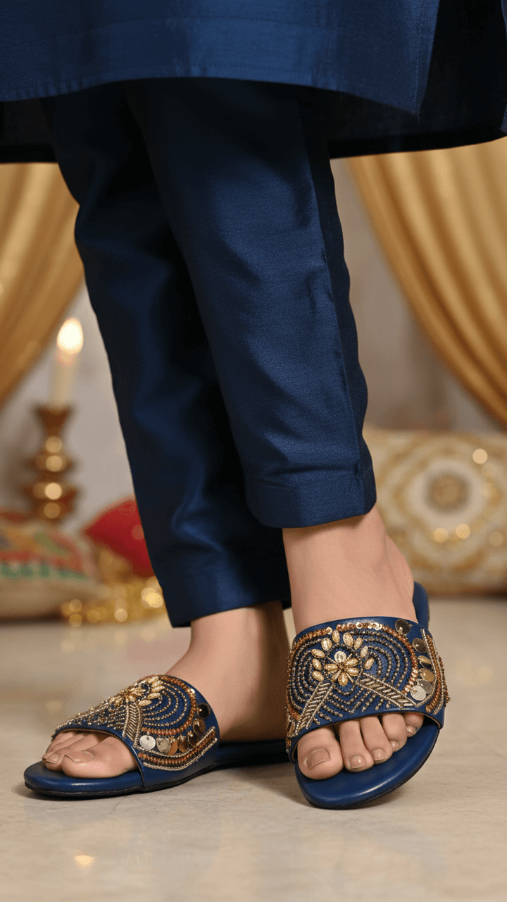 Blue Fancy Women Slipper EC0218