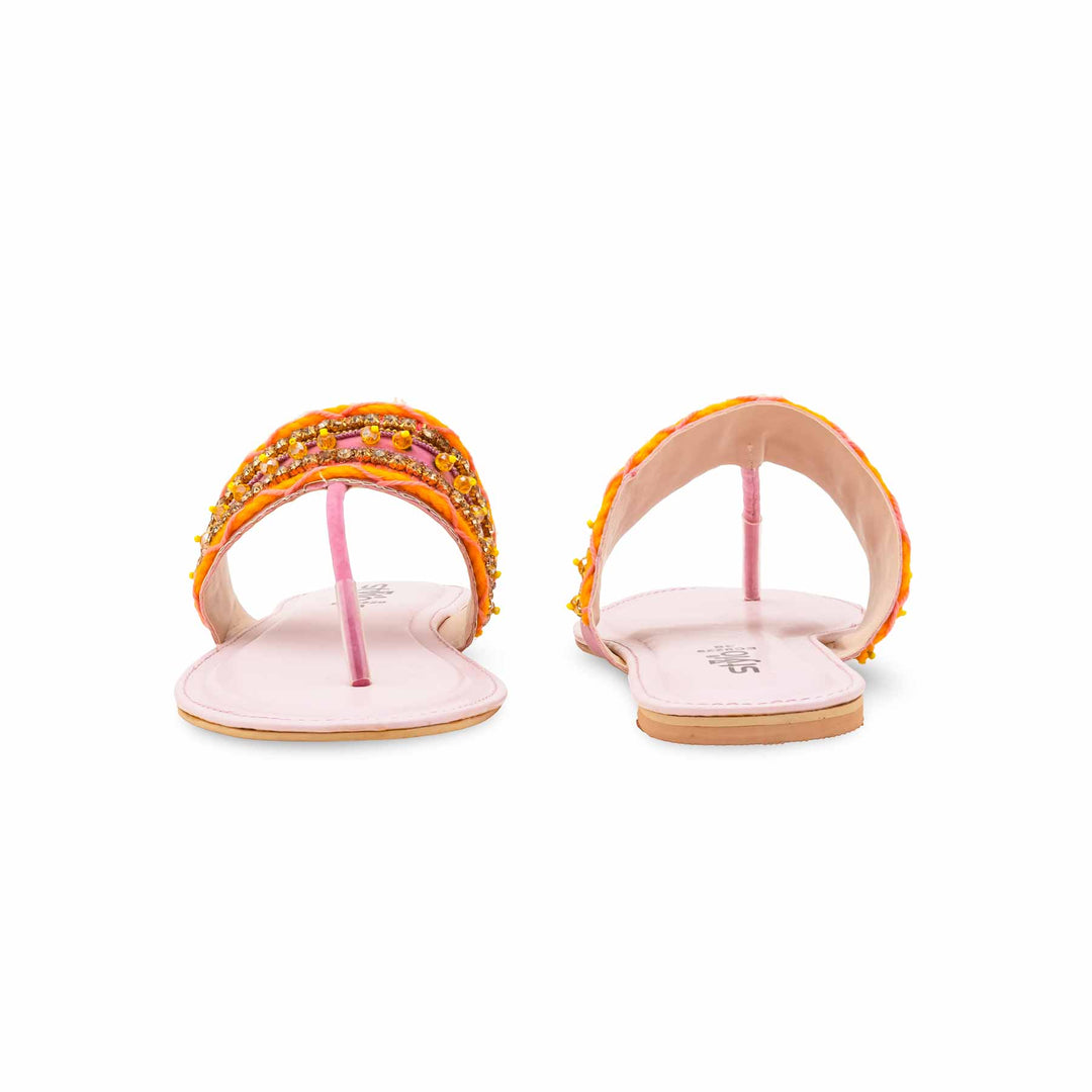 Pink Ethnic Chappal For Ladies EC0229