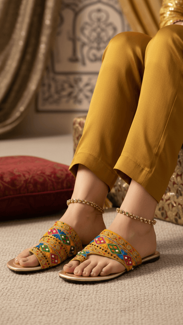 Golden Fancy Chappal EC0230