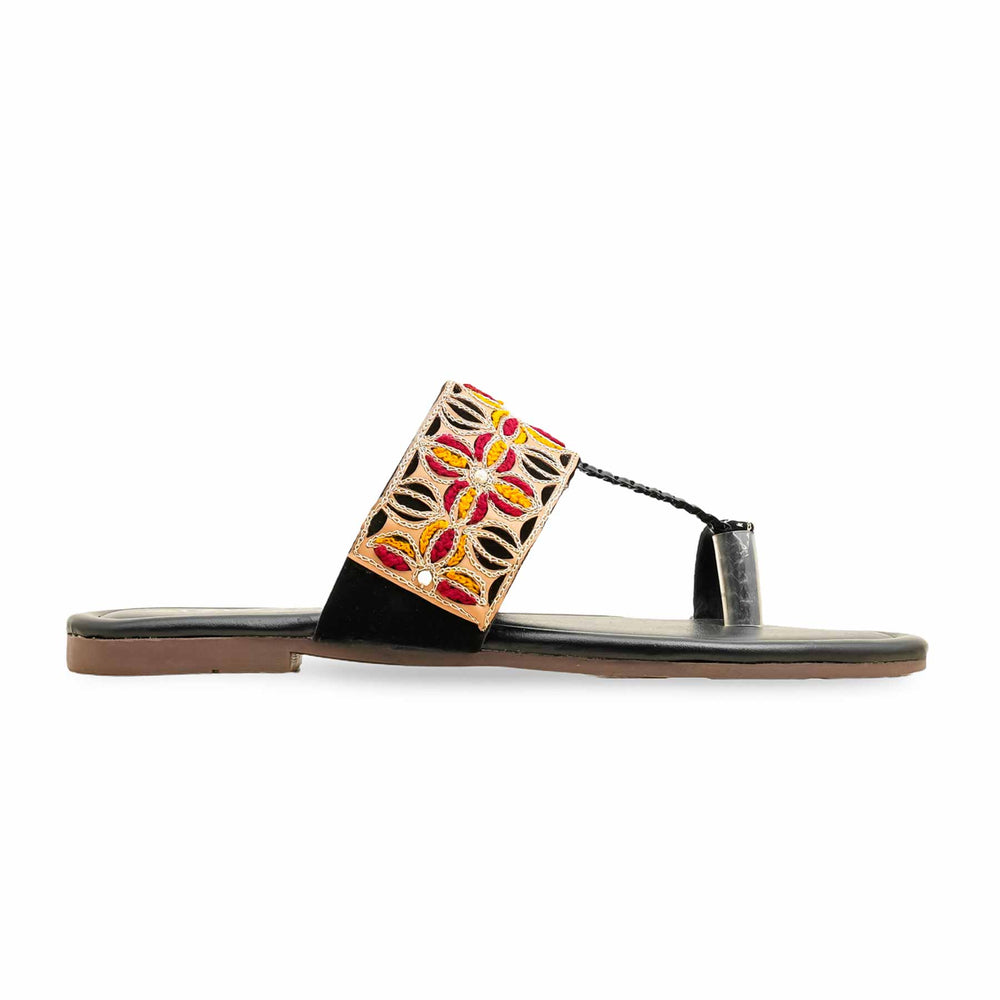 Black Formal Chappal For Ladies EC0234