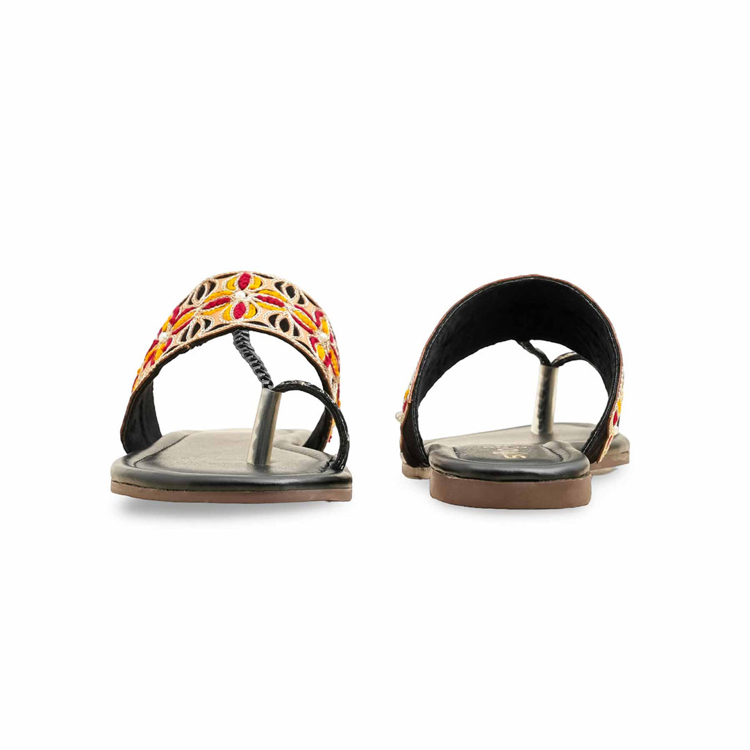 Black Formal Chappal For Ladies EC0234