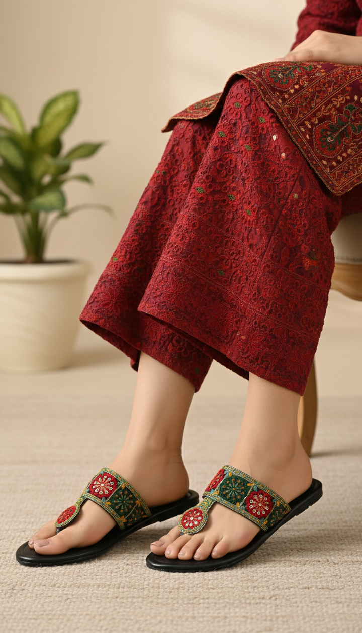 Black Ethnic Chappal EC0235