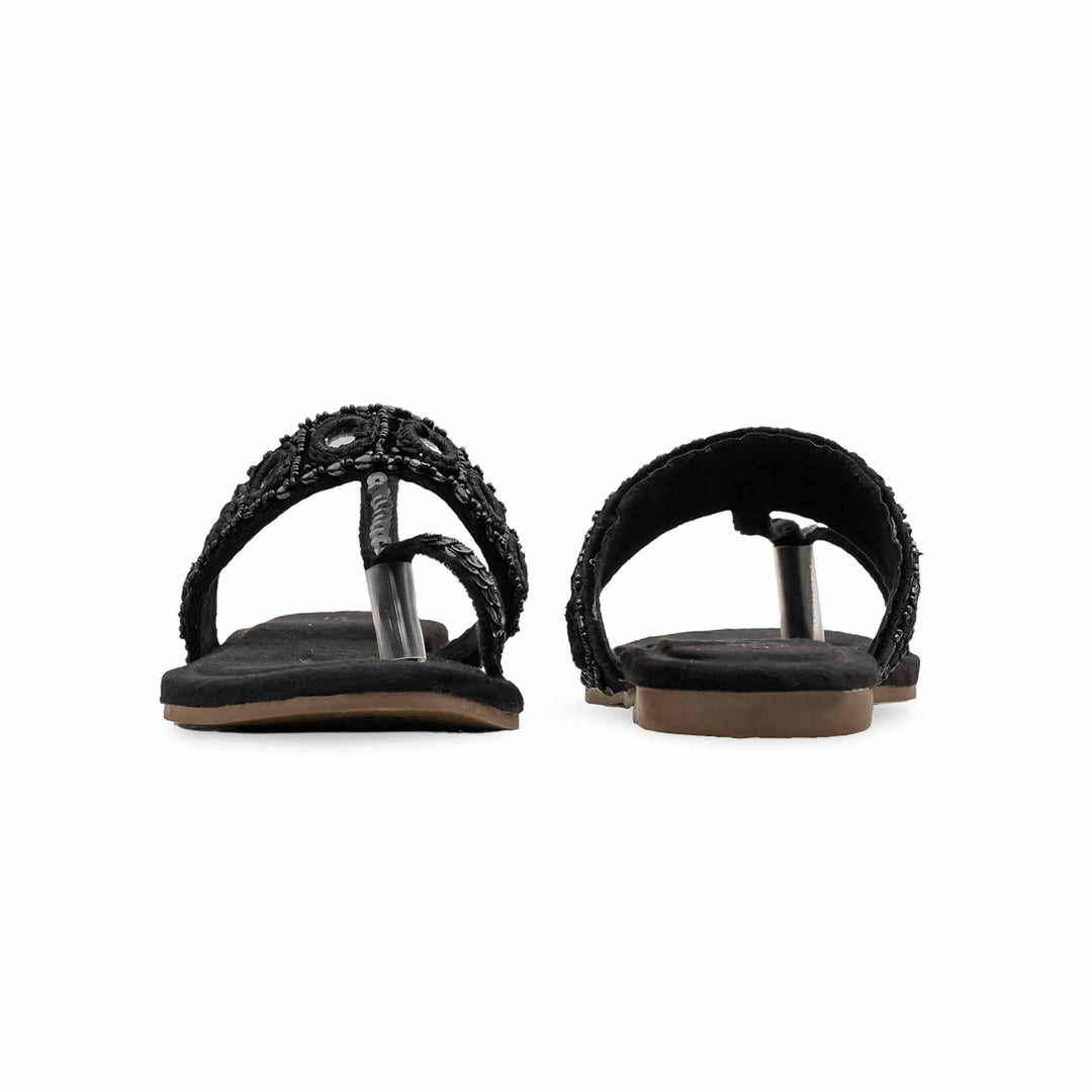 Black Ethnic Chappal For Women EC0236