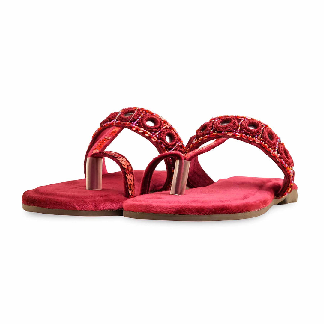 Maroon Ethnic Chappal EC0236