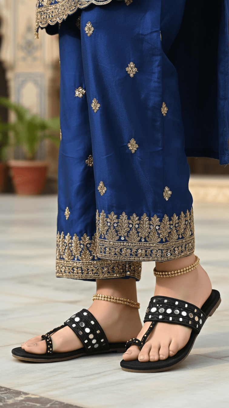 Black Ethnic Chappal EC0237