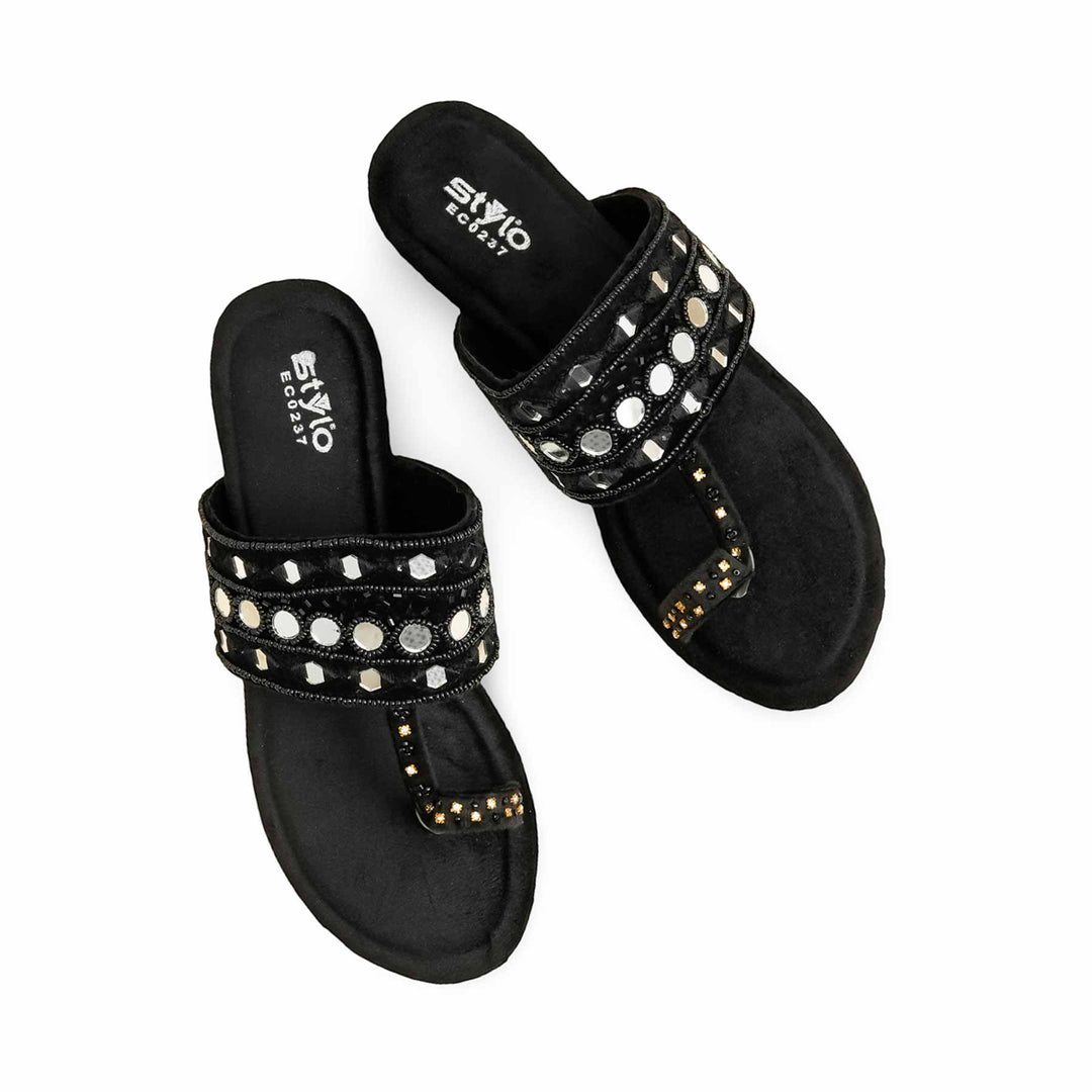 Black Ethnic Chappal EC0237