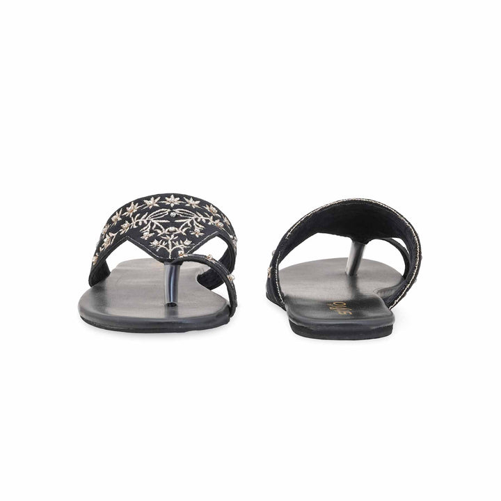Black Ethnic Chappal For Ladies EC0238