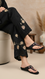 Black Ethnic Chappal For Ladies EC0239