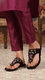 Black Ethnic Chappal For Ladies EC0239