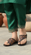 Black Ethnic Chappal For Ladies EC0240