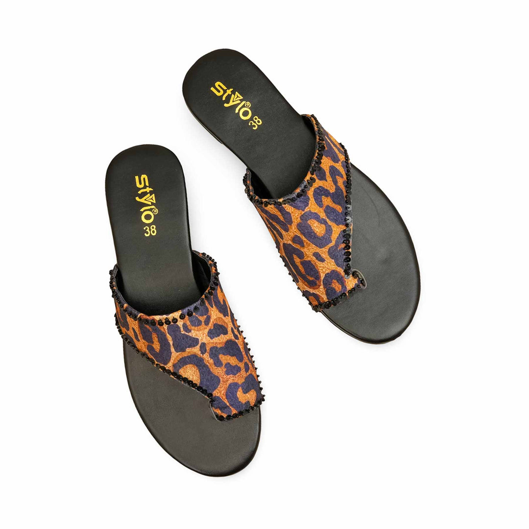 Black Ethnic Chappal For Ladies EC0240