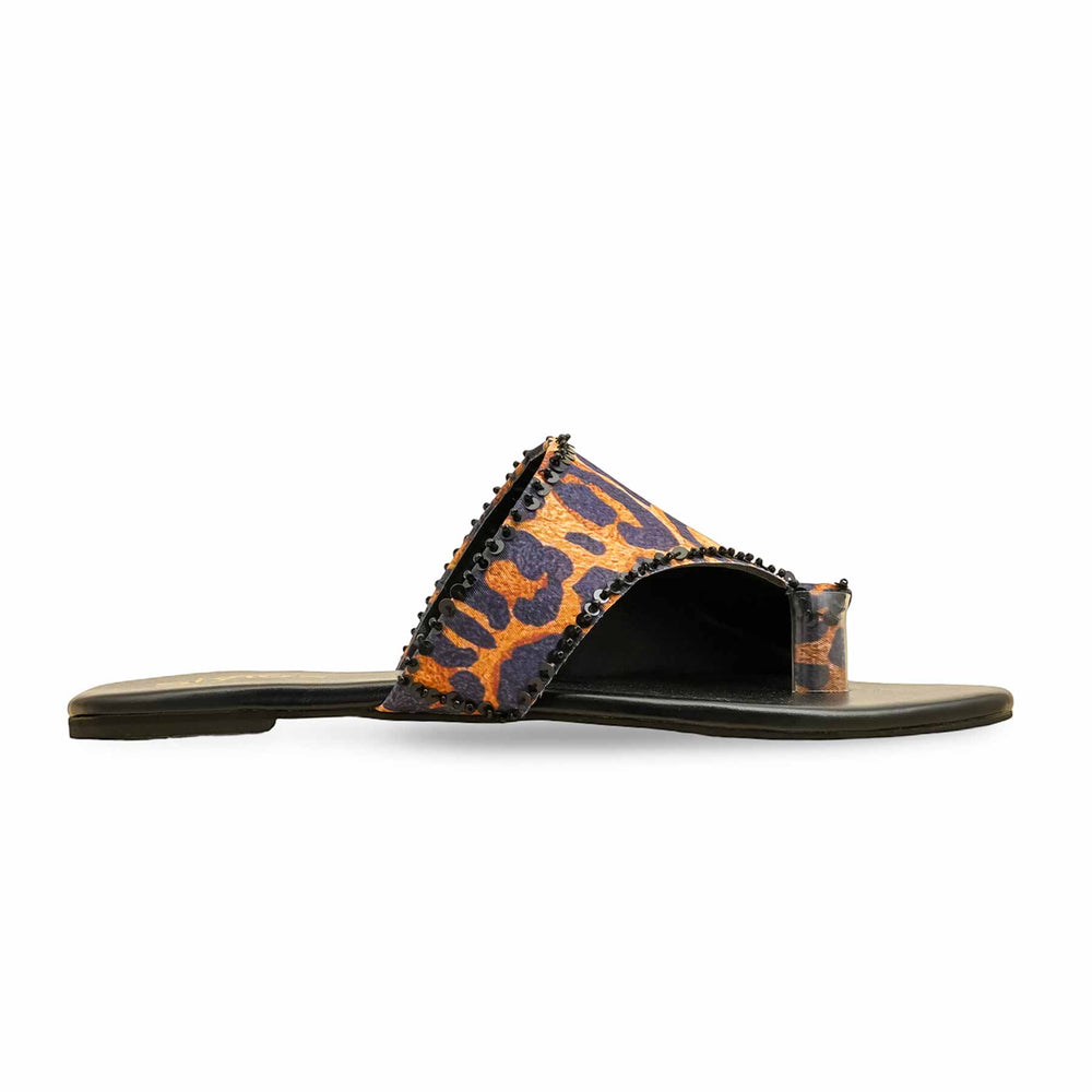 Black Ethnic Chappal For Ladies EC0240
