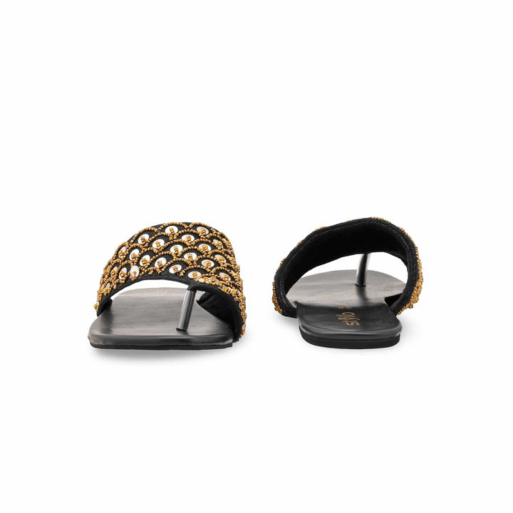 Black Ethnic Chappal For Ladies EC0241