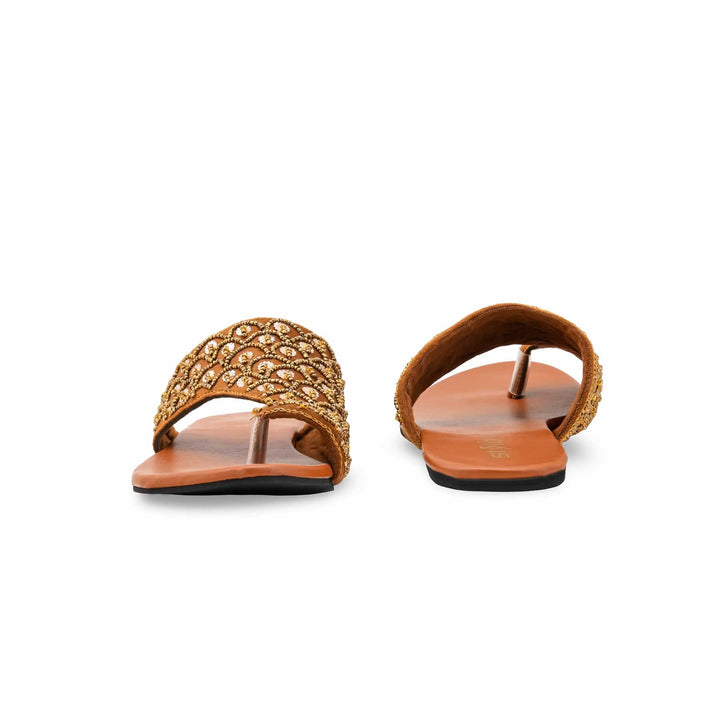 Brown Ethnic Chappal For Ladies EC0241