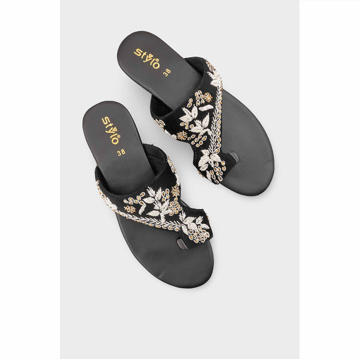 Black Ethnic Chappal EC0242