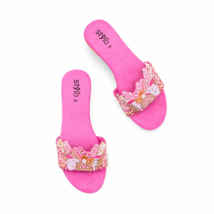 Fuchsia Fancy Slipper For Women EC0244