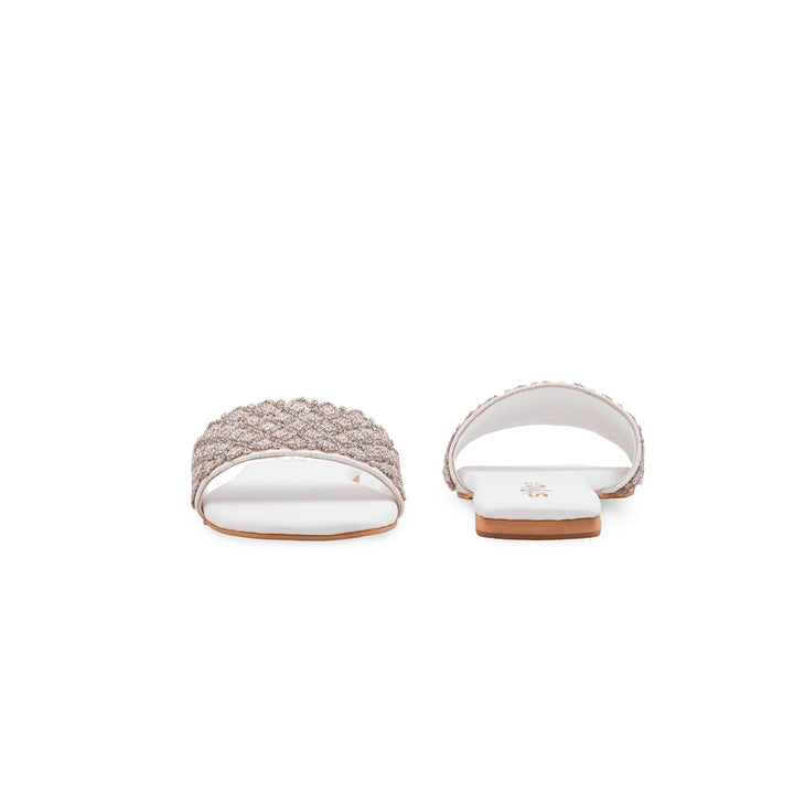 White Fancy Slipper For Ladies EC0246
