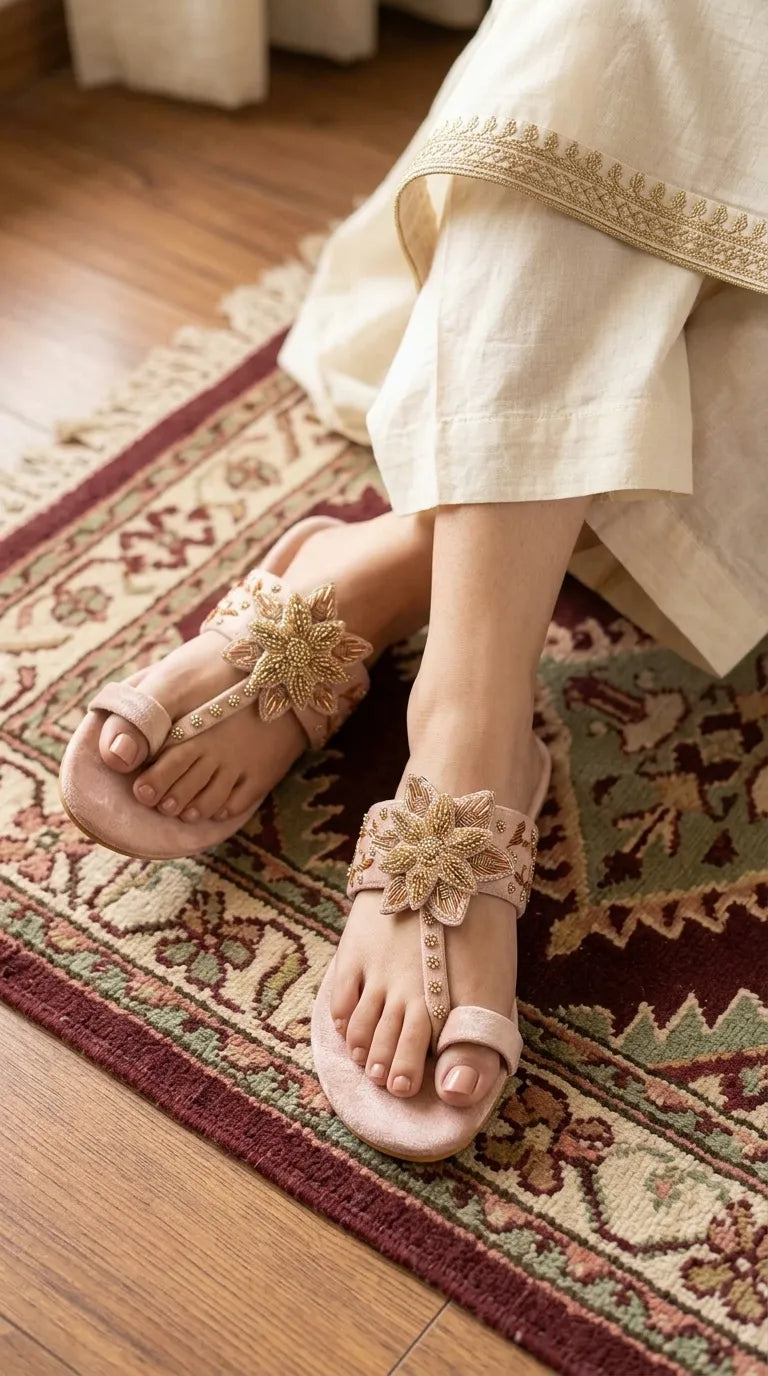 Fawn Fancy Chappal For Women EC0247