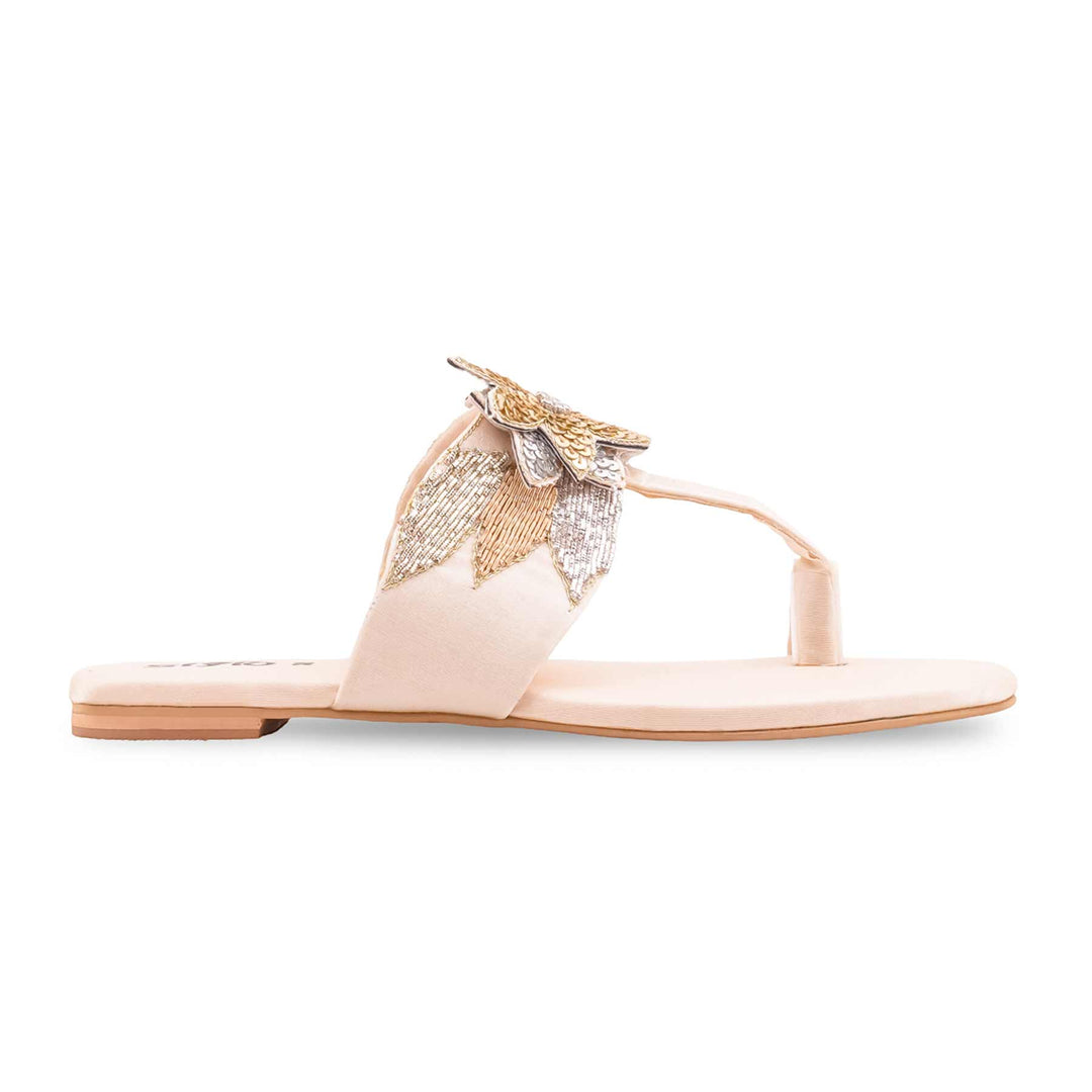 Fawn Ethnic Chappal For Ladies EC0248
