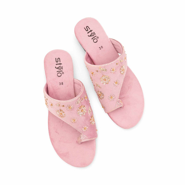 Pink Ethnic Chappal For Women EC0250