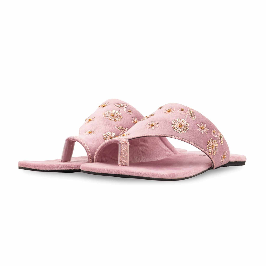 Pink Ethnic Chappal For Women EC0250