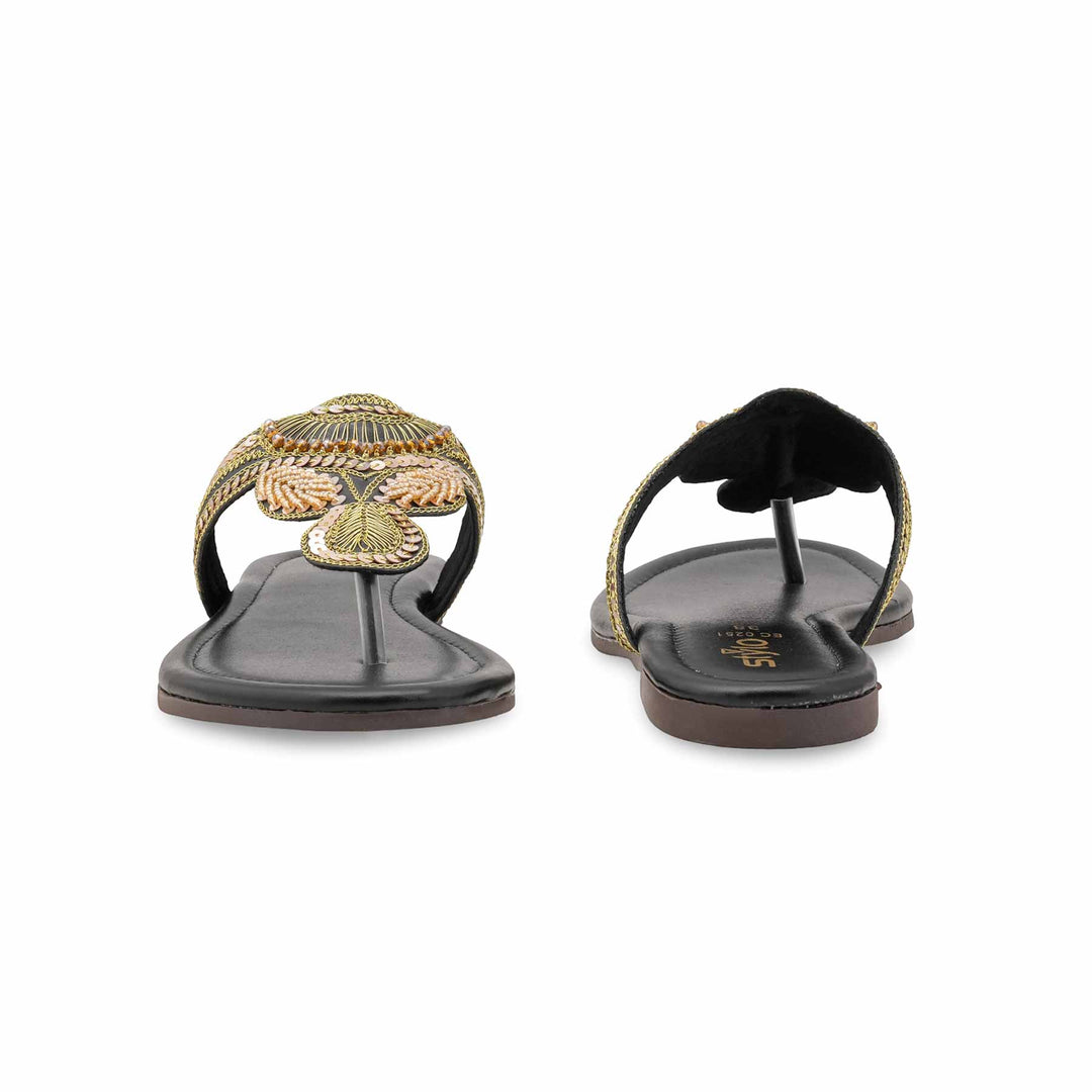 Black Ethnic Chappal For Women EC0251