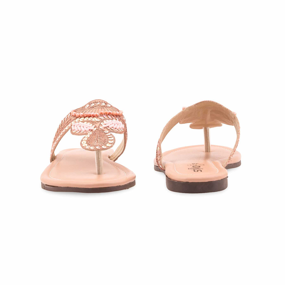 Pink Ethnic Chappal For Women EC0251