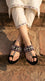 Black Fancy Chappal For Women EC0252