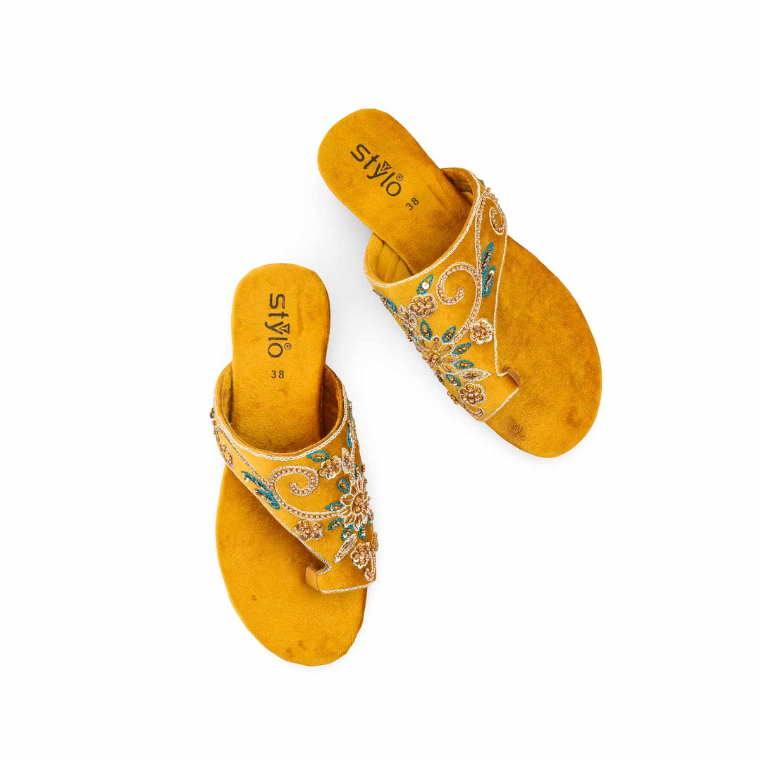 Mustard Casual Chappal For Ladies EC0253