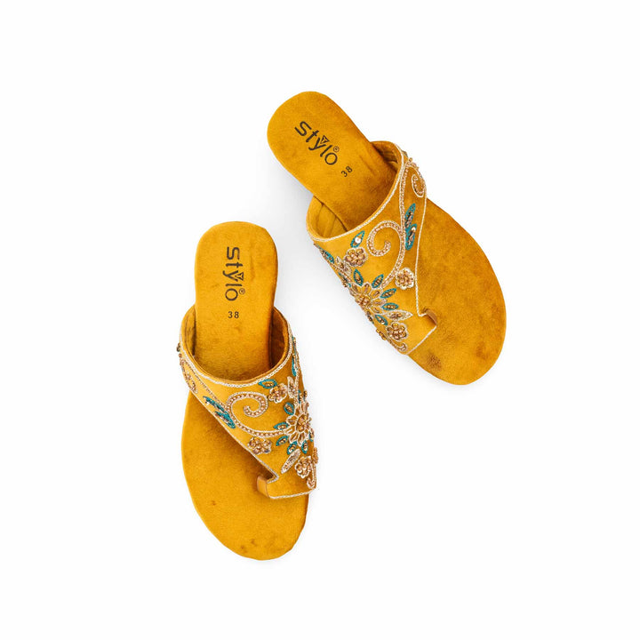 Mustard Casual Chappal For Ladies EC0253