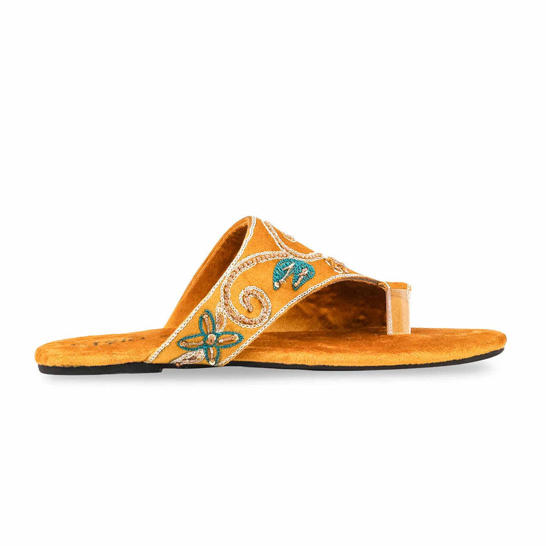 Mustard Casual Chappal For Ladies EC0253