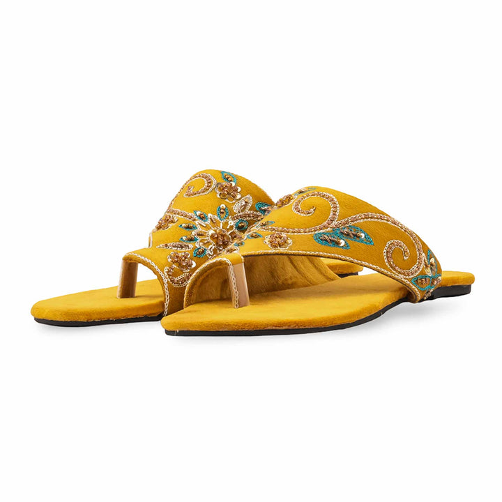 Mustard Casual Chappal For Ladies EC0253