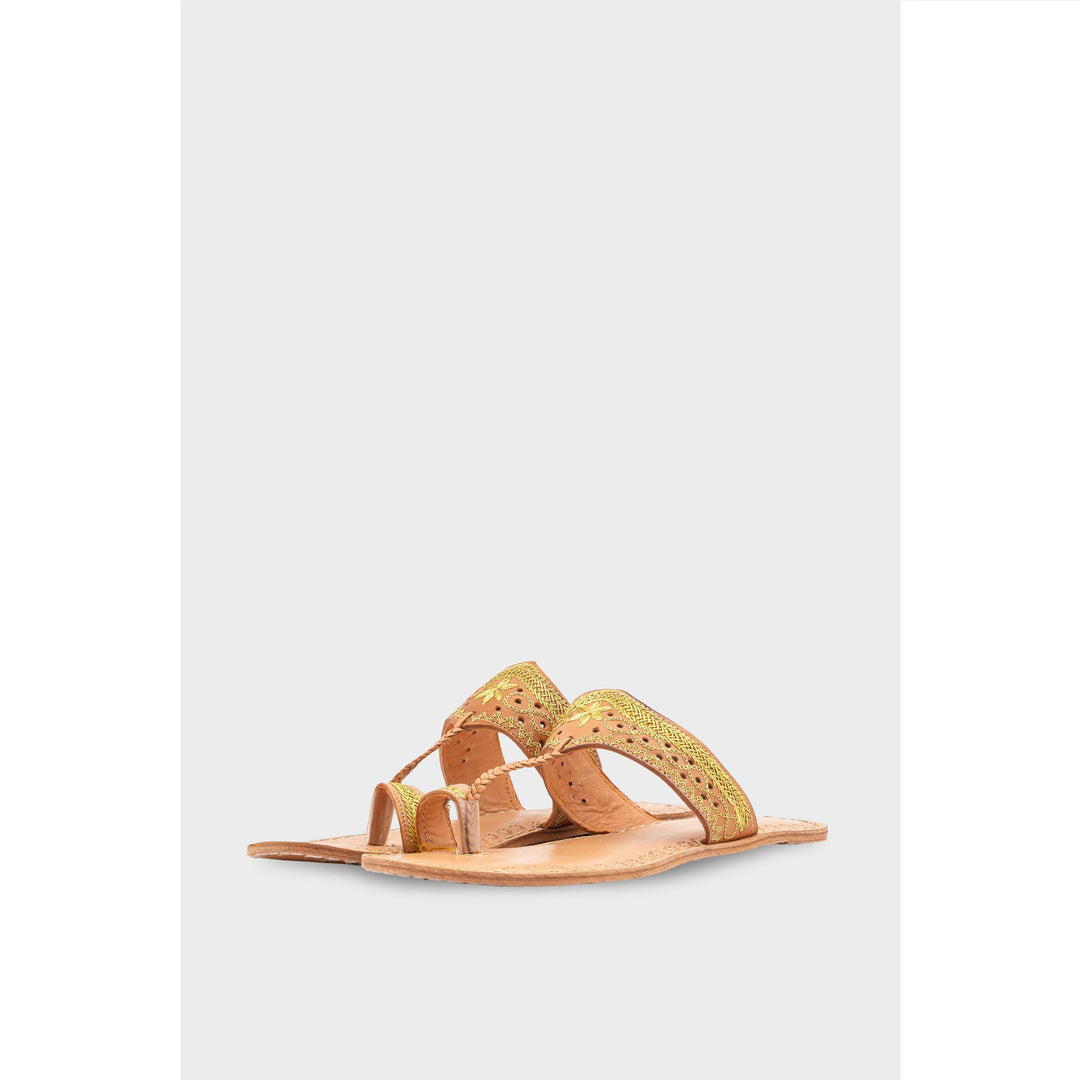 Golden Kolapoori Chappal EC0259