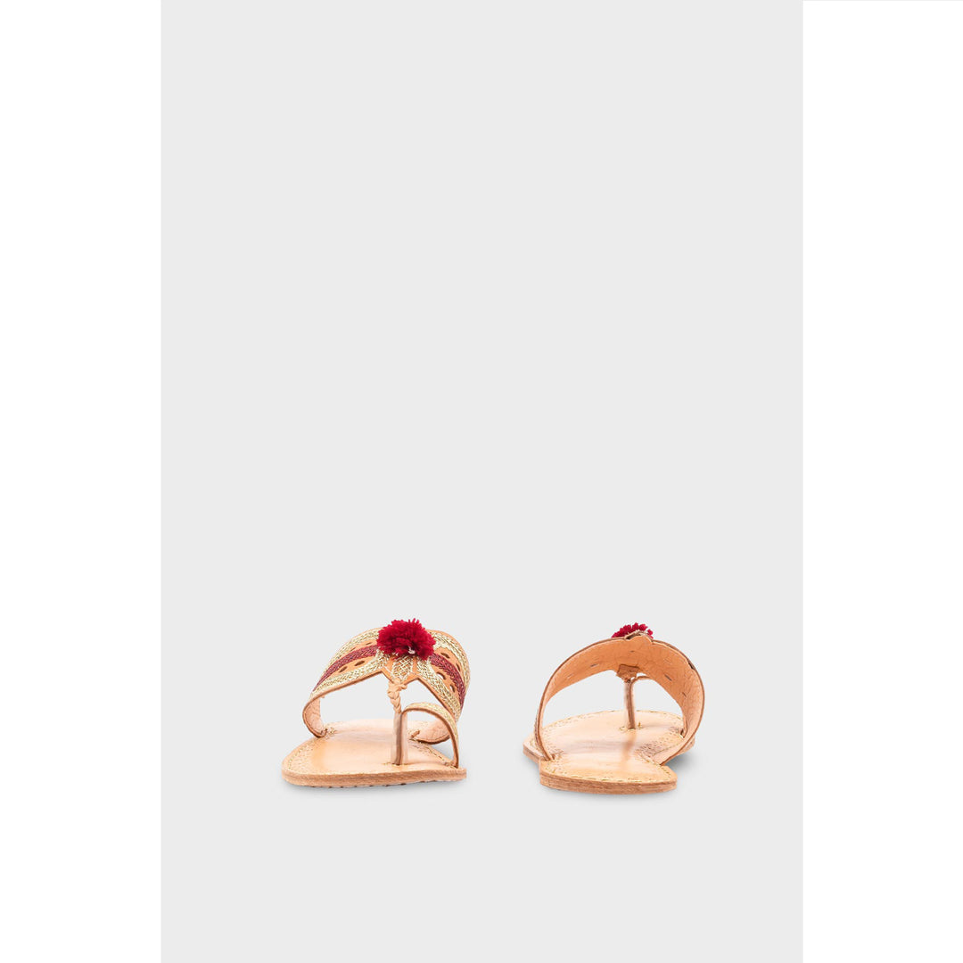 Maroon Kolapoori Chappal EC0260