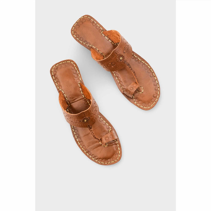 Coffee Leather Kolapori For Women EC0262