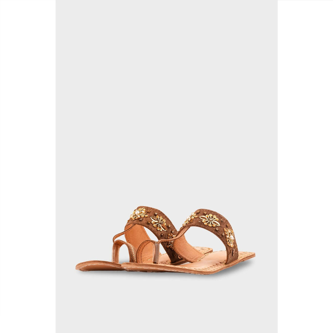 Golden Leather Kolapori For Women EC0284