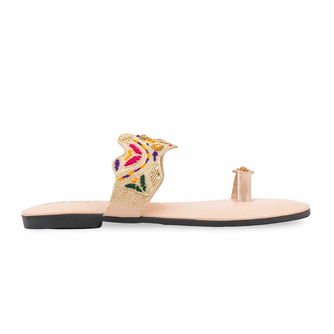 Fawn Casual Chappal For Ladies EC0286
