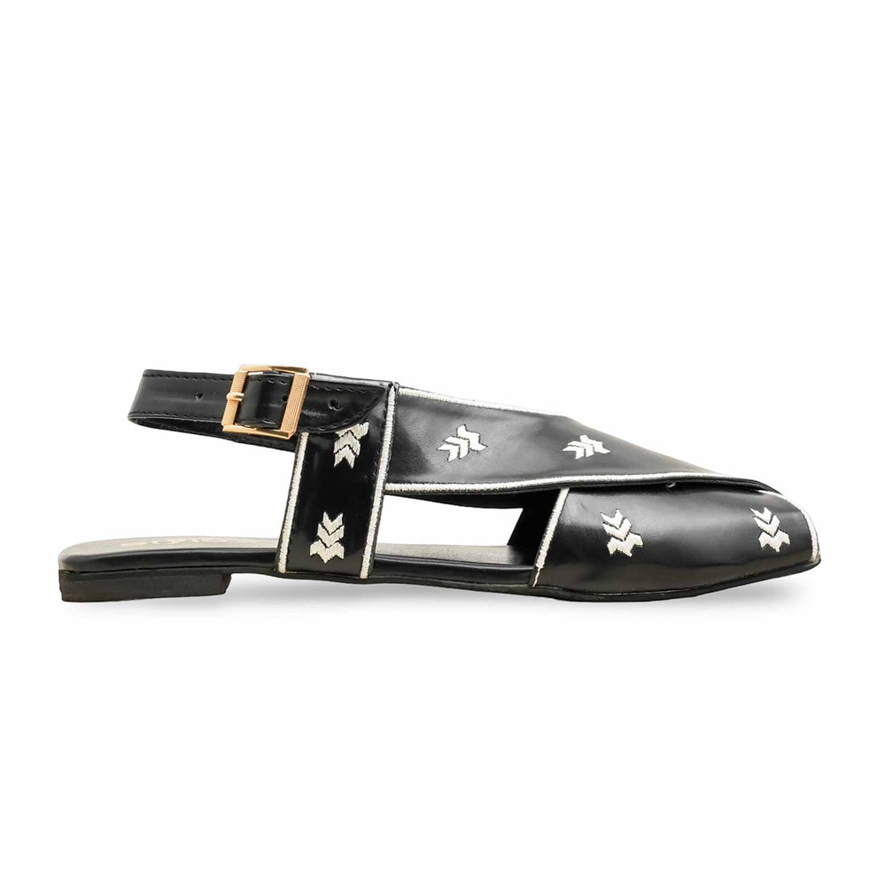 Black Formal Peshawari Chappal EC3189