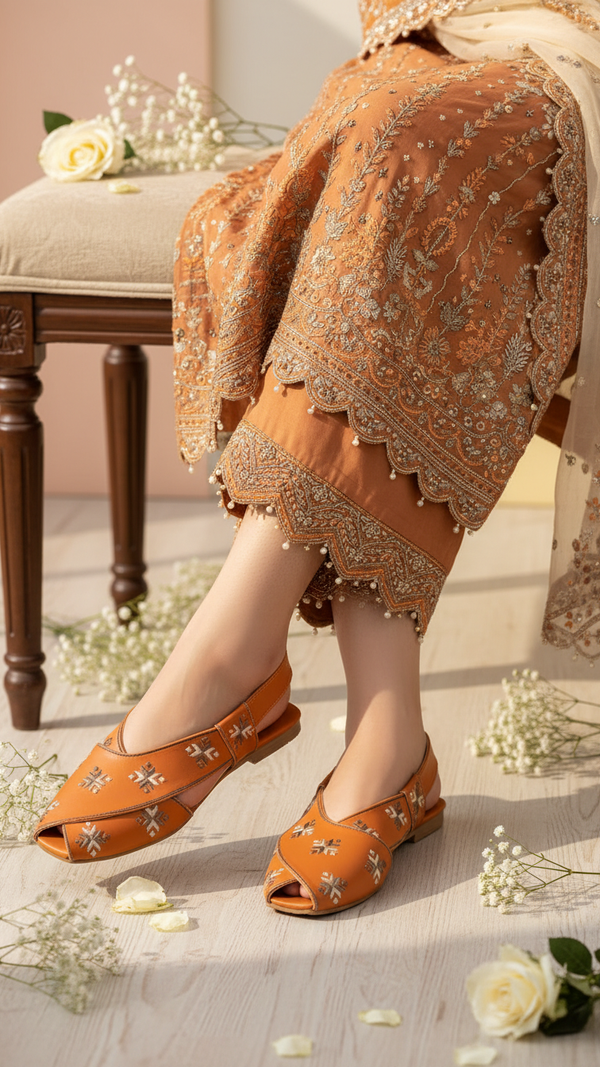 Rust Formal Peshawari Chappal EC3190