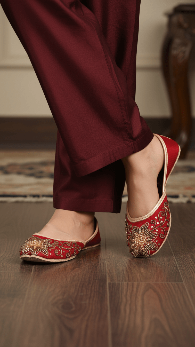 Maroon Fancy Khusa EC8409