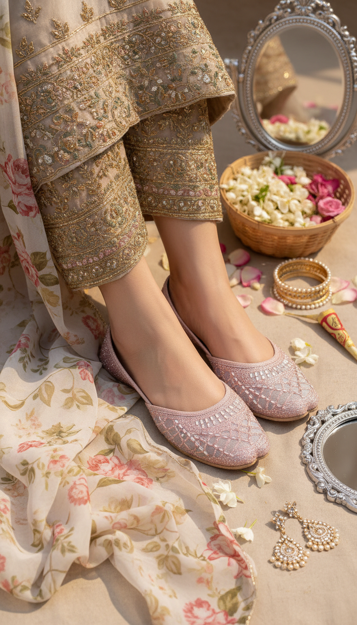 Peach Fancy Khussa EC8504