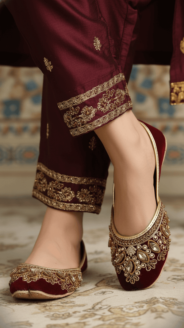 Maroon Fancy Khusa EC8513