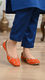 Orange Fancy Khusa For Ladies EC8532