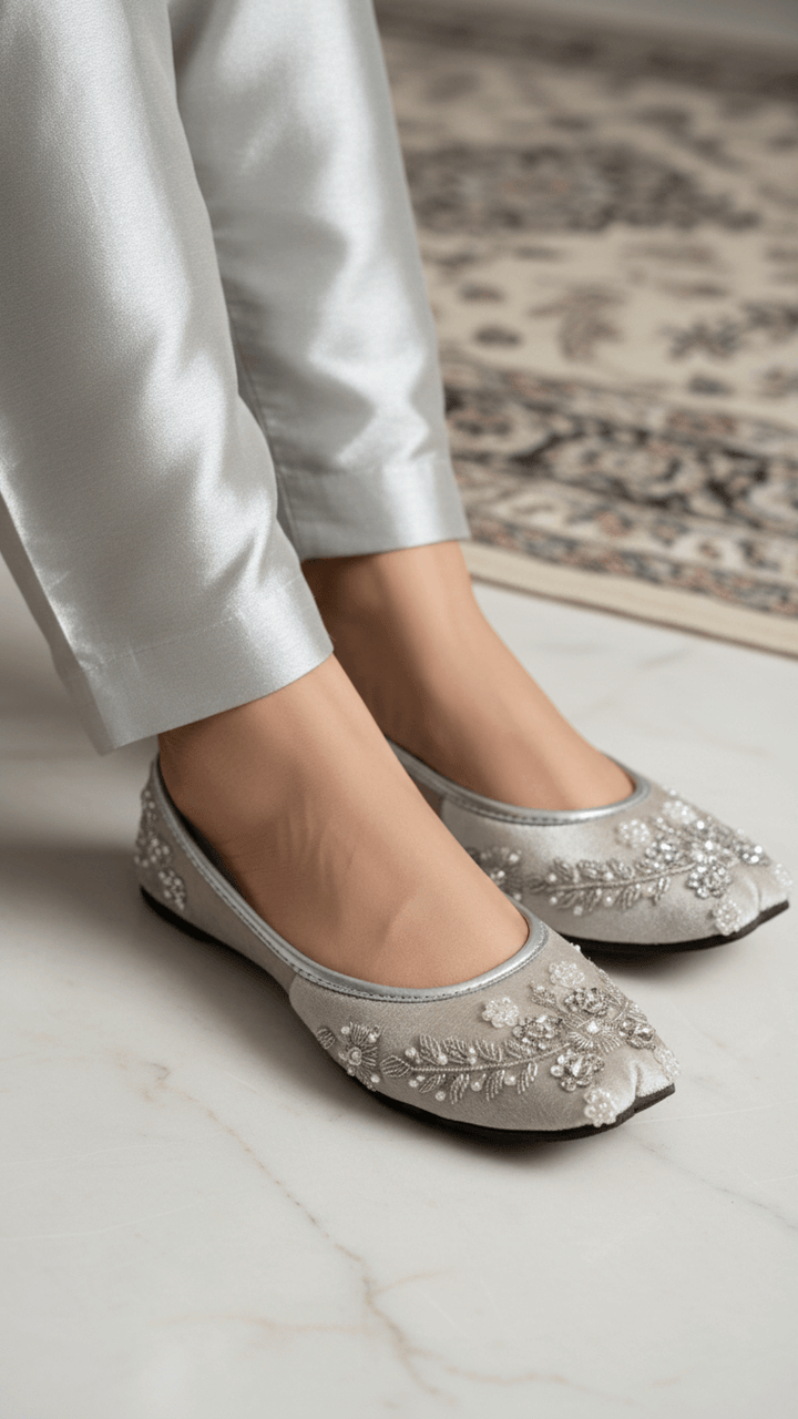 Silver Women Fancy Khusa EC8547