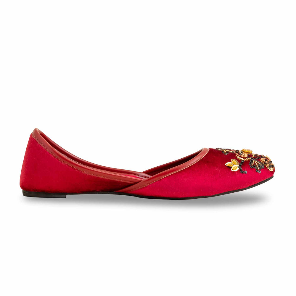 Maroon Fancy Women Khusa EC8558