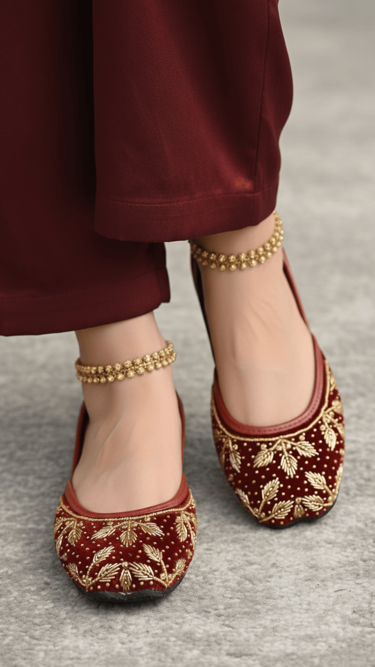 Maroon Fancy Khusa EC8565